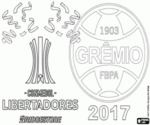 Coloriage Grêmio, champion de la Libertadores 2017