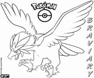 Coloriage Gueriaigle, un aigle de Pokemon