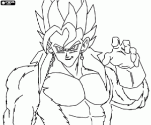 Coloriage Guerrier légendaire, Dragon Ball Z