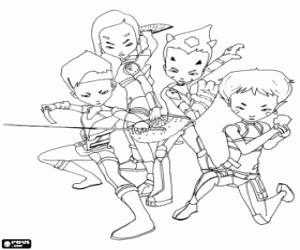 Coloriage Guerriers de Code Lyoko