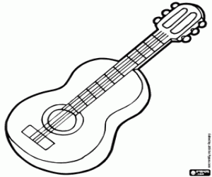 Coloriage Guitare classique