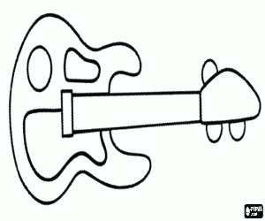 Coloriage Guitare électrique
