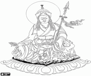 Coloriage Guru Rinpoche, Bouddha Padmasambhava