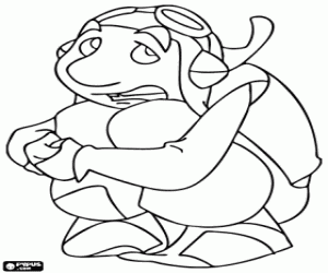 Coloriage Gwizdo accroupi