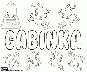 Coloriage Gábinka, nom de jeune fille