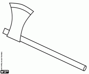 Coloriage La hache de Le Petit Chaperon rouge