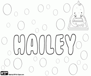 Coloriage Hailey, nom féminin