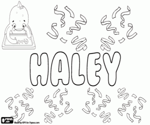 Coloriage Haley, nom anglais