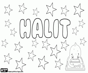 Coloriage Halit, nom turc pour enfant
