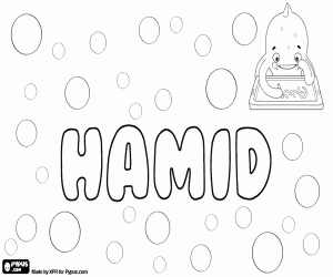 Coloriage Hamid, nom d'origine arabe
