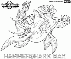 Coloriage Hammershark Max, Invizimals Shadow Zone