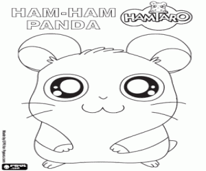 Coloriage Le hamster Ham-Ham Panda