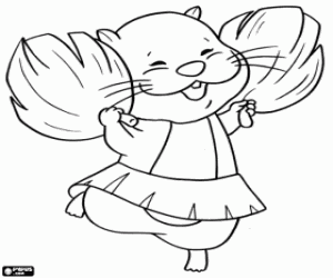 Coloriage Le hamster Jilly, Zhu Zhu Pets