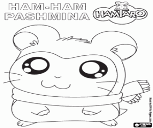 Coloriage Le hamster Pashmina
