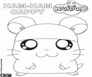 Coloriage Hamtaro, le jeune Ham-Ham Cappy