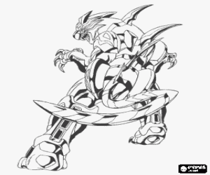 Coloriage Haos Tigrerra est le Bakugan du Runo 