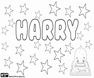 Coloriage Harry, forme abrégée