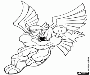 Coloriage Hawkman, super-héros de DC Comics