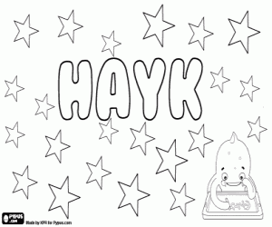Coloriage Hayk, nom arménien, Haïk