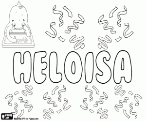 Coloriage Heloisa, nom portugais