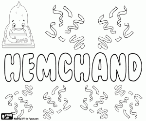 Coloriage Hemchand, nom hindou