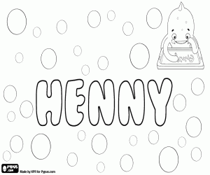 Coloriage Henny, diminutif de Hendrik
