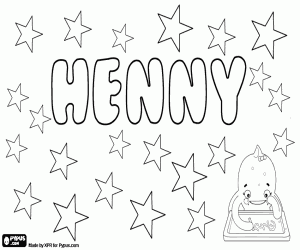 Coloriage Henny, nom d'origines diverses