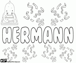 Coloriage Hermann, nom en allemand