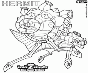 Coloriage Hermit, Invizimals The Lost Tribes