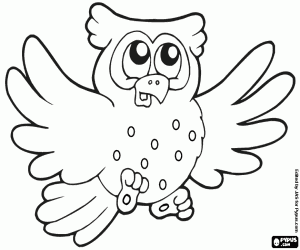Coloriage Hibou du désert