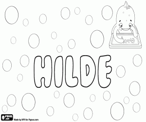 Coloriage Hilde, nom en diverses langues