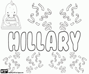 Coloriage Hillary, nom anglais