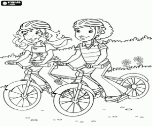 Coloriage Holly et Carrie avec VTT