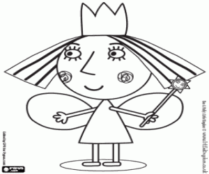 Coloriage Holly la fée et la baguette magique