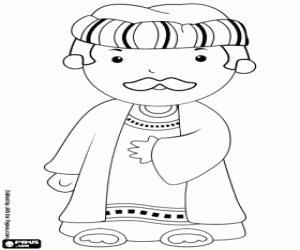 Coloriage Homme arabe. Homme de Perse