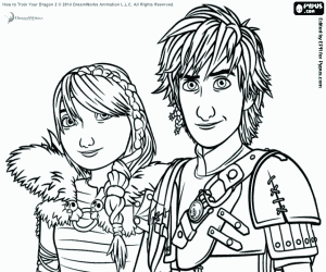 Coloriage Hoquet et Astrid, les protagonistes