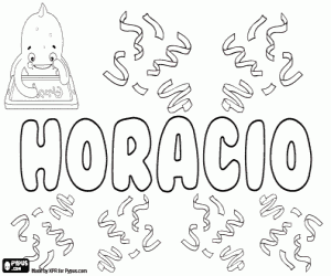 Coloriage Horacio, nom espagnol et portugais