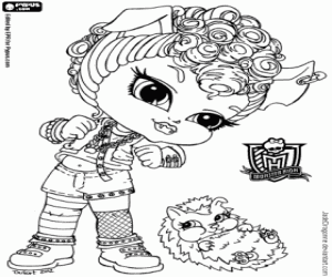 Coloriage Howleen Wolf, Monster High Baby