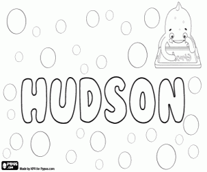 Coloriage Hudson, nom anglais pour garçon