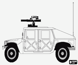 Coloriage Hummer militaire