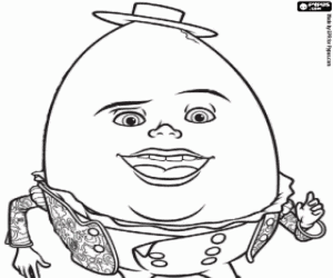 Coloriage Humpty Dumpty, un personnage