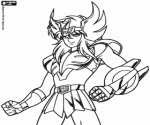 Coloriage Hyoga de Cygne