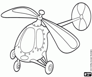 Coloriage Hélicoptère, petite aéronef