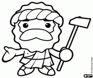 Coloriage Héphaïstos ou Vulcain, le Dieu du feu