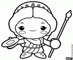 Coloriage Héra ou Junon, la Reine des dieux