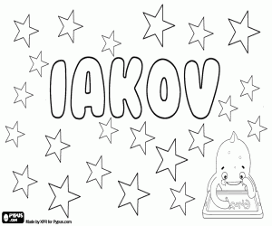 Coloriage Iakov, nom masculin russe