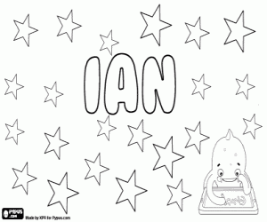 Coloriage Ian, nom écossais pour homme