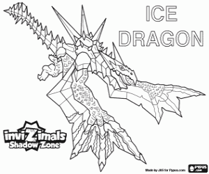 Coloriage Ice Dragon, Invizimals Shadow Zone