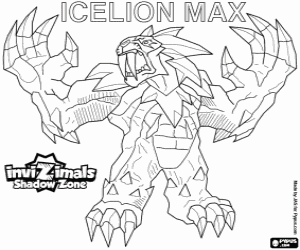 Coloriage Icelion Max, Invizimals Shadow Zone