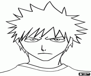 Coloriage Ichigo, protagoniste de Bleach